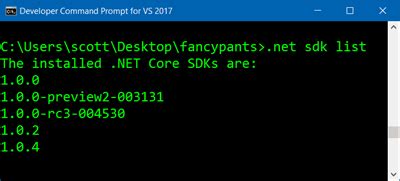 dotnet list sdks|dotnet sdk check command .